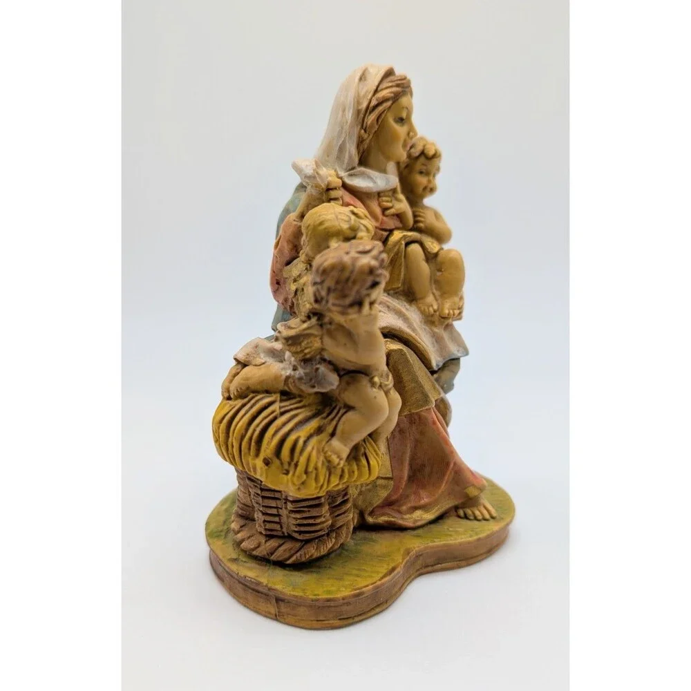 Italy Fontanini ? Figure Mother Child Cherubs Mary Figurine 5.5